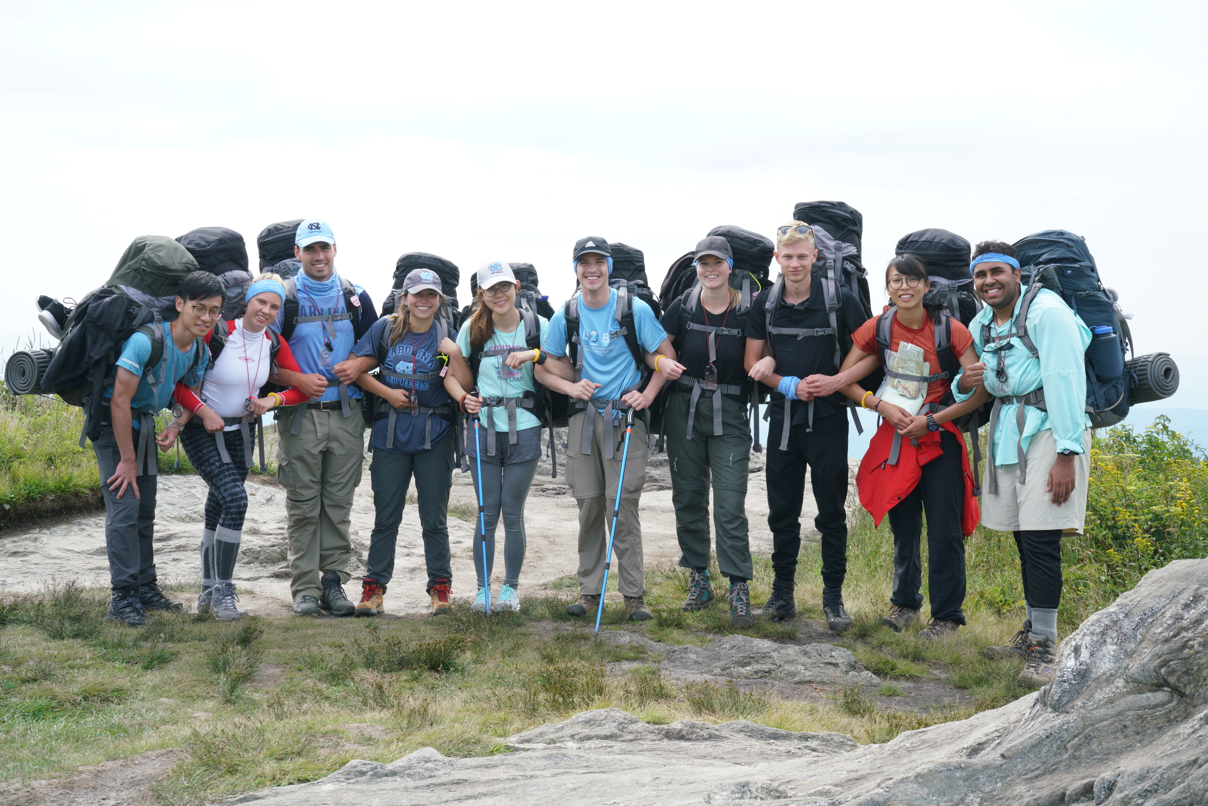 GLOBE Outward Bound group with gear