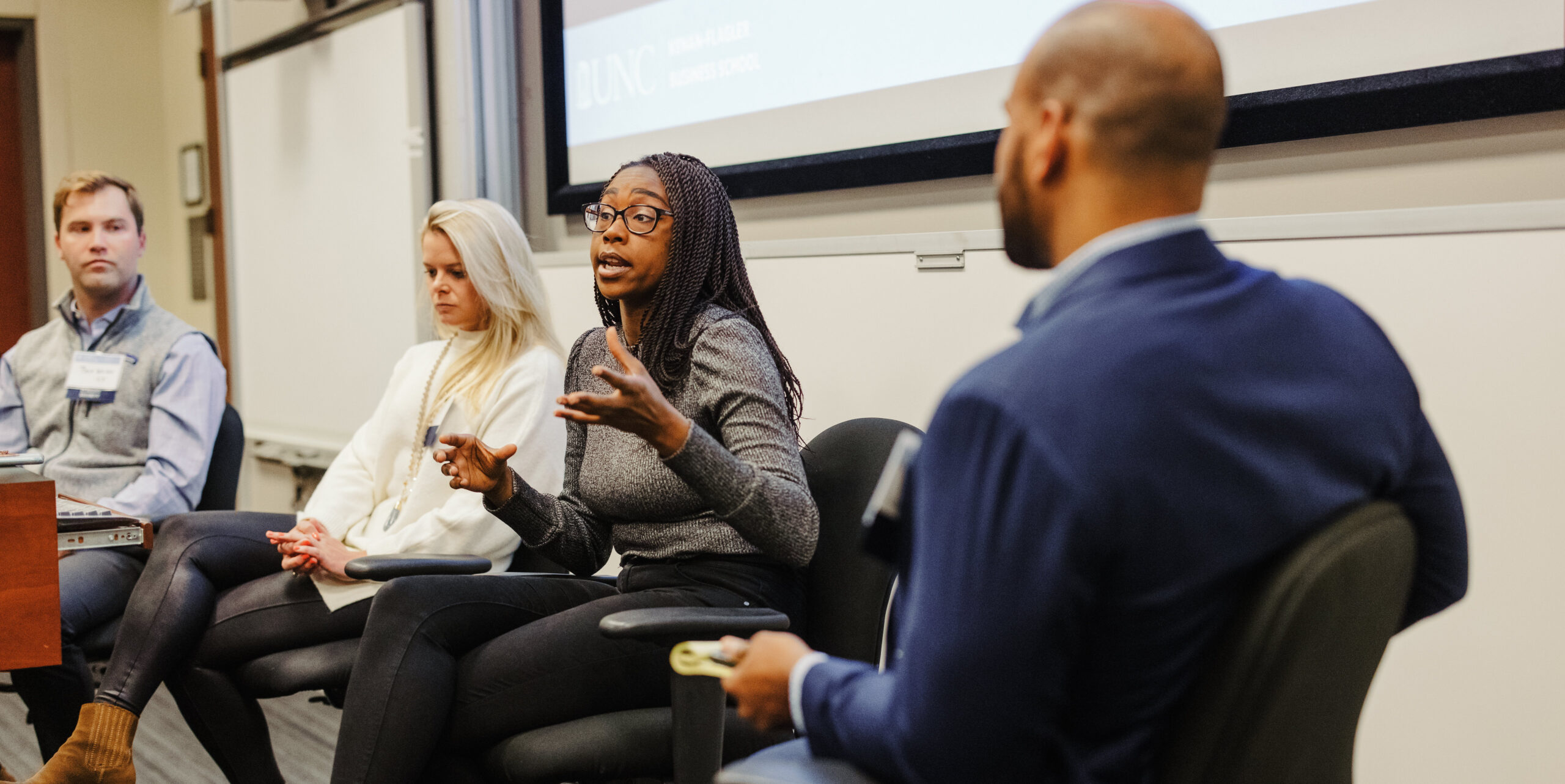 Full-Time MBA student panel discussion at Experience Weekend 2022