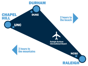 Map of the Triangle