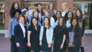 Jermyn Davis Standing With Carolina Women In Business 2019 Student Leadership Team At UNC Kenan-Flagler