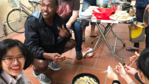 Jermyn Davis Eating Food on the Street in Thailand and Vietnam