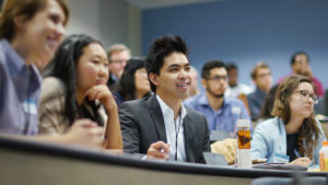 MBA Healthcare Conference Students sitting in Lecture at UNC Kenan-Flagler