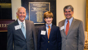 Rollie Tillman and son in the Tillman Lobby