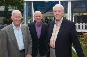 Rollie Tillman with professors Dick Levin and Bob Headen