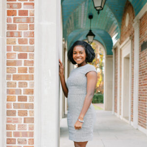 Brianna Pinto of UNC Kenan-Flagler at Bell Tower at UNC