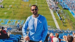 Robert Ejupi at UNC sporting event