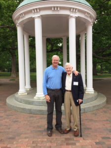 Cal Atwood and Bill Starling in front of the well