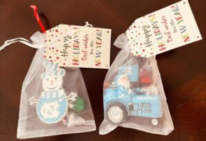 Treat bags made by Britton Bloch *MBA '24) for her class' holiday party.