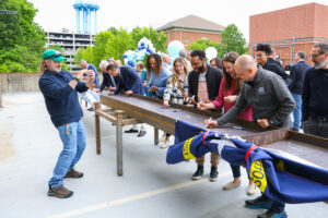 Signing the beam