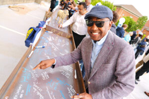 Signing the beam