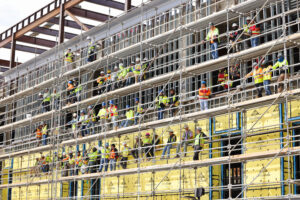 Steven D. Bell Hall construction workers