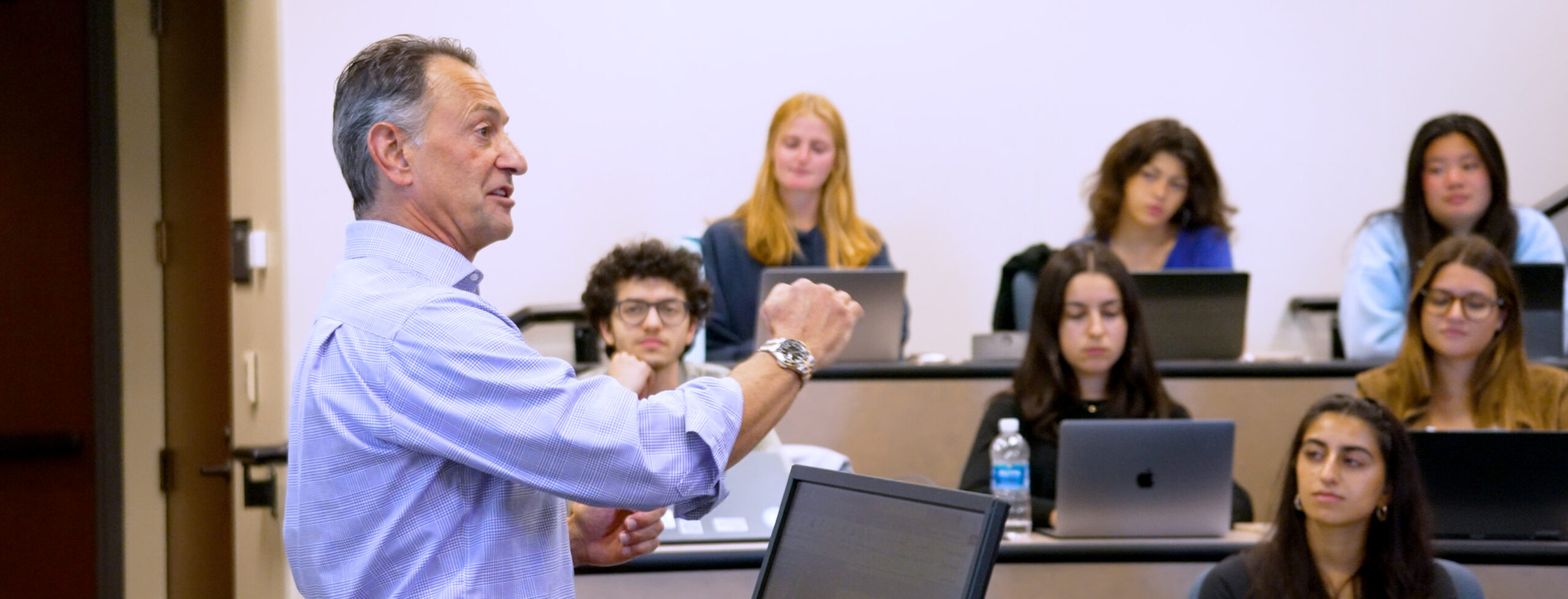 Markus Saba in classroom