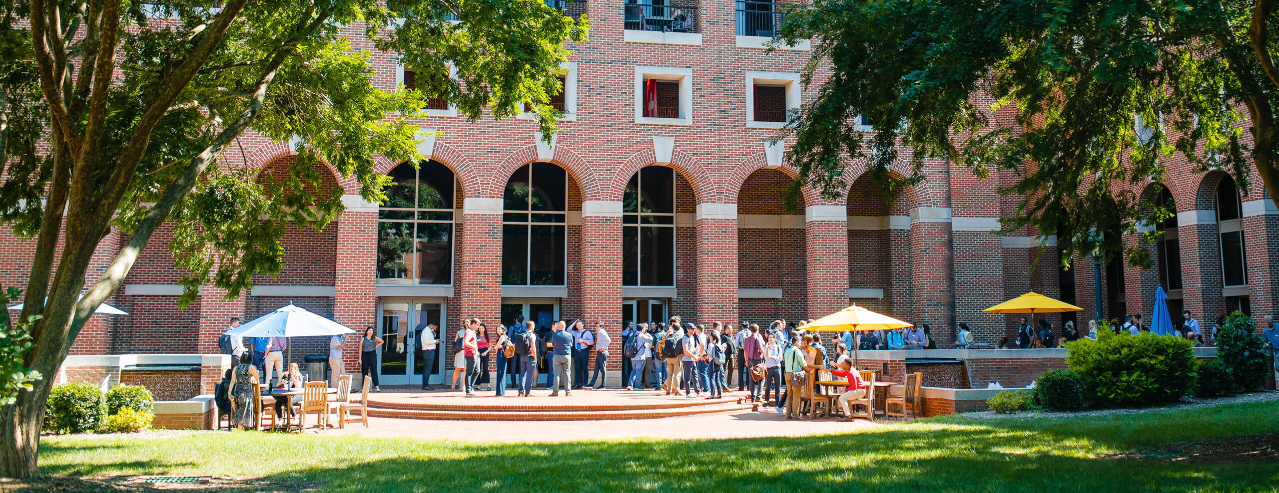 Students outside of the Koury Auditorium