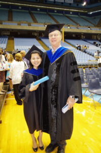 Songcui Hu (PhD '12) with Professor Rich Bettis