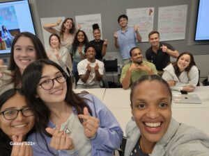 Williams and her students mark their last day of class.