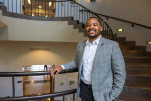 Uriah Ford on stairwell