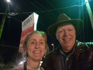A selfie with Professor Ted Zoller and Kate Elia (MBA ’23).