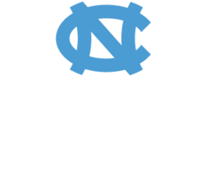Vertical Kenan-Flagler logo in Carolina Blue with White text