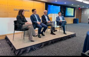 Jeremiah DeNonno (MBA ’14) speaks on a panel.