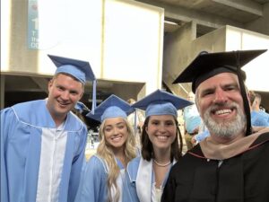 Jim Spaeth with graduating undergraduate students.