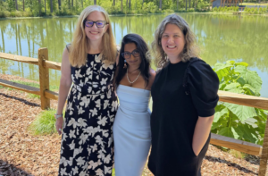Sonali Ratnasinghe (BSBA ’26) with Professor Melissa Geil and Olivia Ecker