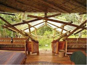 Beautiful natrual wooden/bamboo outdoor structure.