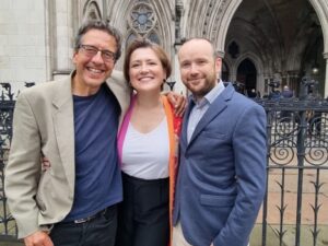 Georgia Elliot-Smith and two fellow Fighting Dirty directors, George Monbiot and Steve Hynd.