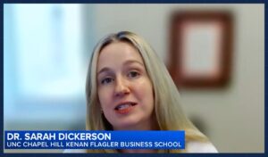 A screenshot of Sarah Dickerson on ABC11.