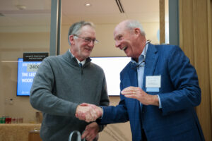 Hartzell and Wood at the dedication of the brand new Wood Center space in Bell Hall