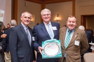 Dean Doug Shackelford, Smedes York and Tom Kenan at the 2015 Triangle Alumni Reception and Kenan Family Legacy Award celebration - UNC Kenan-Flagler Business School