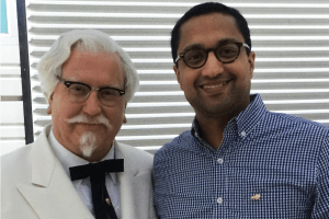 George Felix with Colonel Sanders - UNC Kenan-Flagler Business School