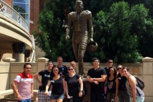 Susan Hedglin (MBA '17) and her classmates at Kenan Stadium – UNC Kenan-Flagler Business School