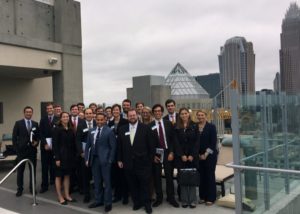 MBA Real Estate students touring Grubb Properties' SkyHouse Uptown project in Charlotte