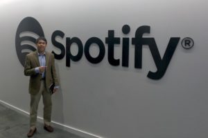 UNC Kenan-Flagler Business School Adams Apprentice Warren Feng (BA '17) visits Spotify's NYC office.