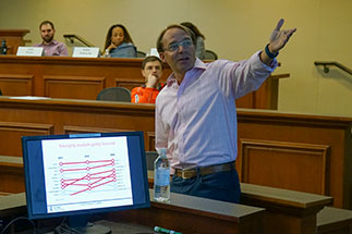 Professor Christian Lundblad teaching