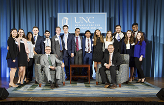 Larry Chavis with undergraduate business symposium and speaker