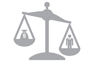 money versus management scale