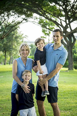 Rick Ely, his wife Tracy, and their two sons