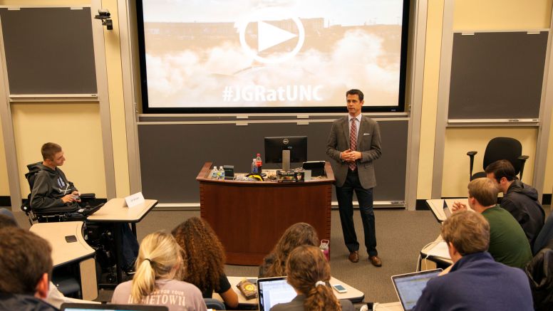 Joe Gibbs Racing visits UNC Kenan-Flagler