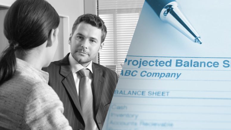 Man and woman talking