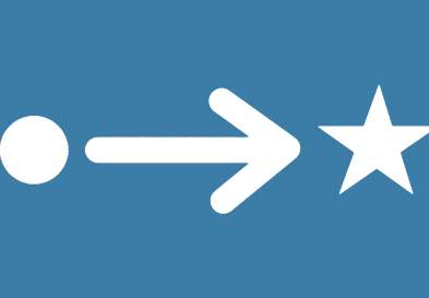 Arrow pointing to star