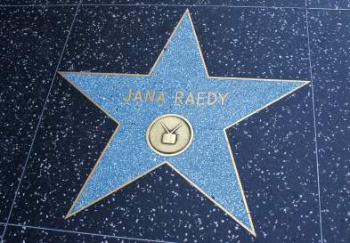 Hollywood star on plaza