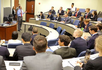 MAC students meeting firms