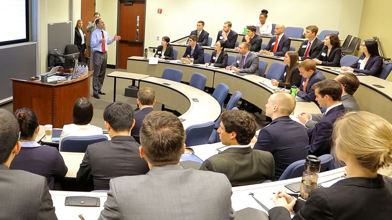 MAC students meeting firms