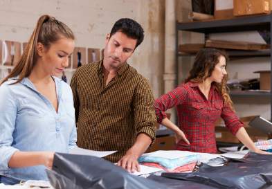 Coworkers working together