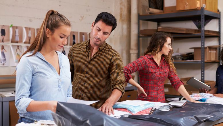 Coworkers working together