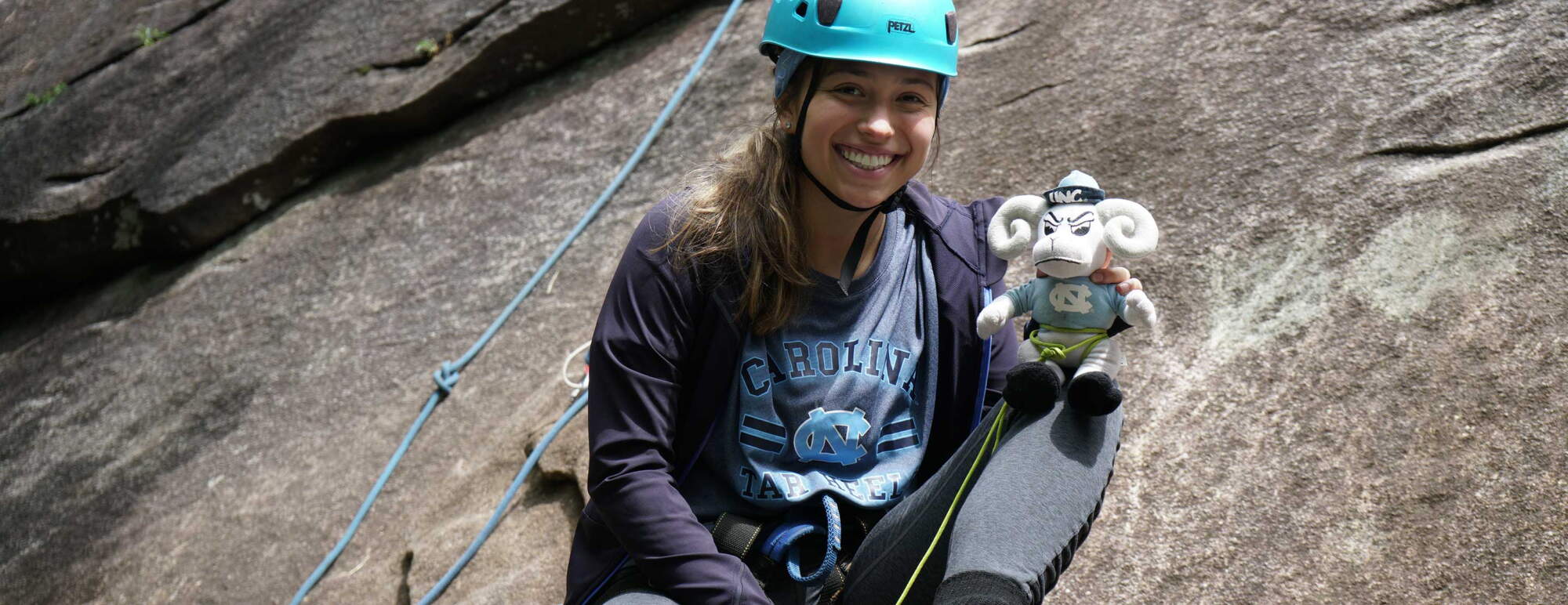 Student Rock Climbing in GLOBE program