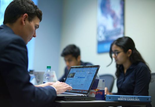 Students doing classwork