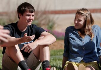 Students sitting in a group