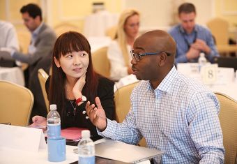 EMBA students planning strategy